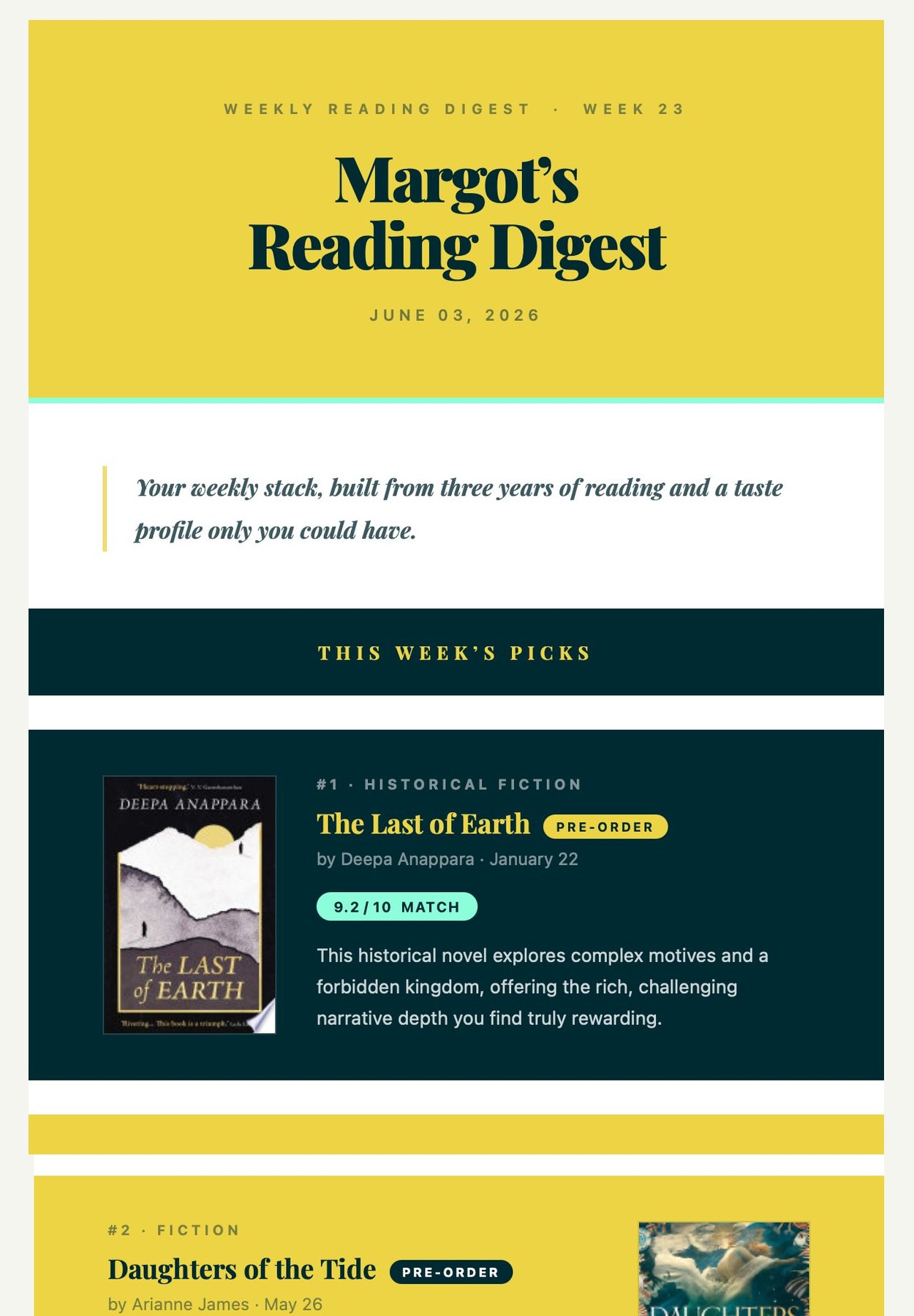 Weekly Reading Digest